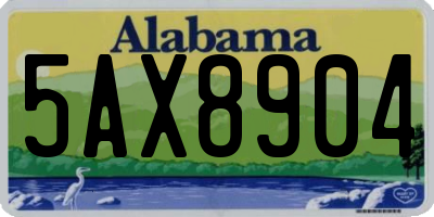 AL license plate 5AX8904