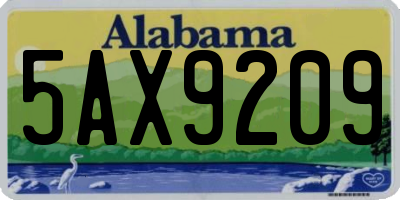 AL license plate 5AX9209