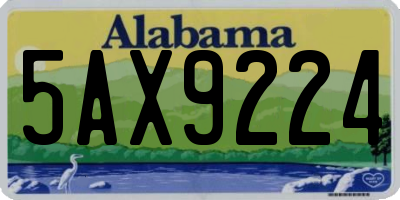 AL license plate 5AX9224