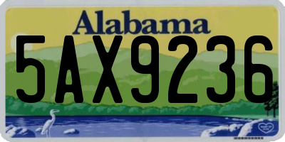 AL license plate 5AX9236