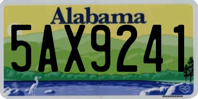 AL license plate 5AX9241