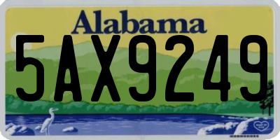 AL license plate 5AX9249