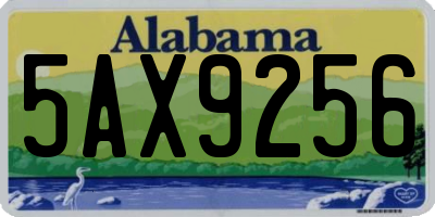 AL license plate 5AX9256