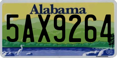 AL license plate 5AX9264