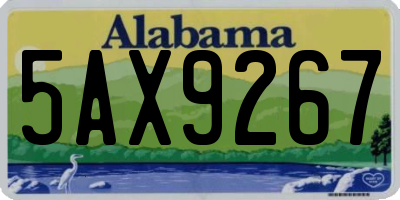 AL license plate 5AX9267