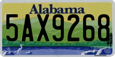 AL license plate 5AX9268