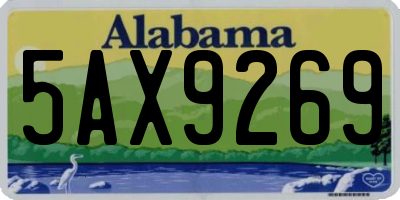 AL license plate 5AX9269