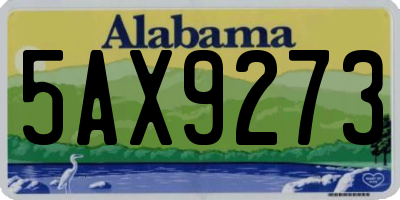 AL license plate 5AX9273