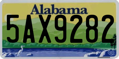 AL license plate 5AX9282