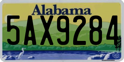 AL license plate 5AX9284