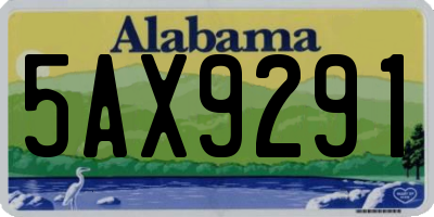 AL license plate 5AX9291