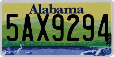 AL license plate 5AX9294