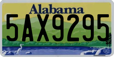 AL license plate 5AX9295