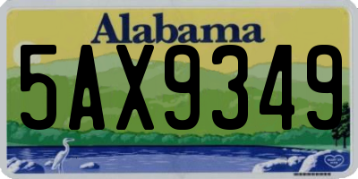 AL license plate 5AX9349