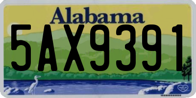 AL license plate 5AX9391