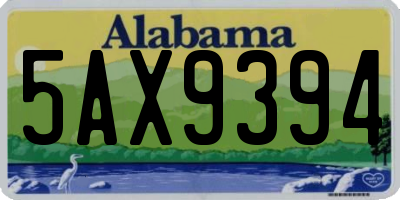 AL license plate 5AX9394