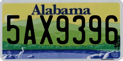 AL license plate 5AX9396