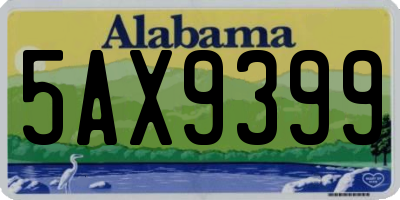 AL license plate 5AX9399