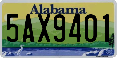AL license plate 5AX9401