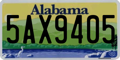 AL license plate 5AX9405
