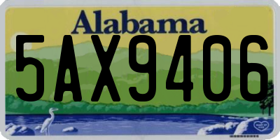 AL license plate 5AX9406