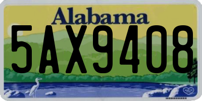 AL license plate 5AX9408