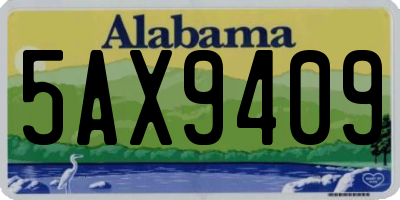 AL license plate 5AX9409