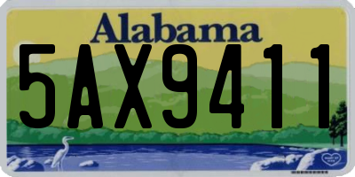 AL license plate 5AX9411