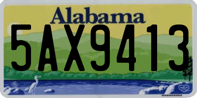 AL license plate 5AX9413