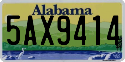 AL license plate 5AX9414