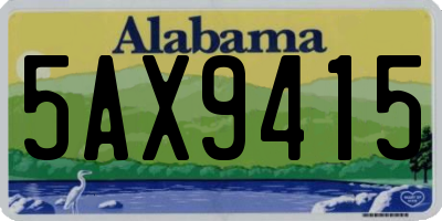 AL license plate 5AX9415