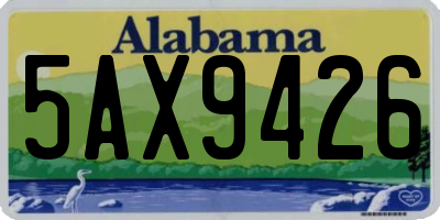 AL license plate 5AX9426