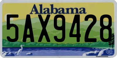 AL license plate 5AX9428