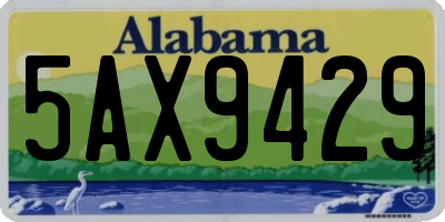 AL license plate 5AX9429