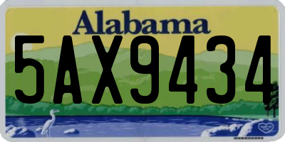 AL license plate 5AX9434