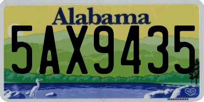 AL license plate 5AX9435