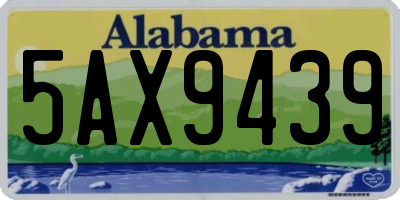 AL license plate 5AX9439