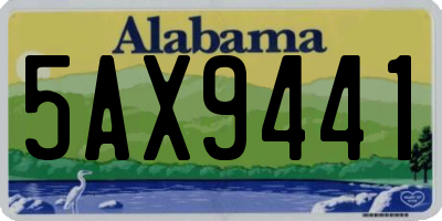 AL license plate 5AX9441
