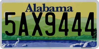 AL license plate 5AX9444