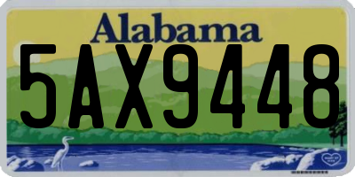 AL license plate 5AX9448