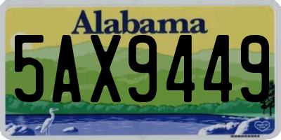 AL license plate 5AX9449