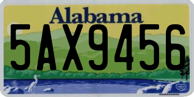 AL license plate 5AX9456