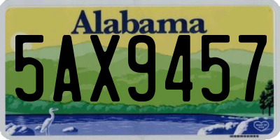 AL license plate 5AX9457