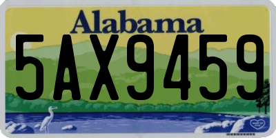AL license plate 5AX9459