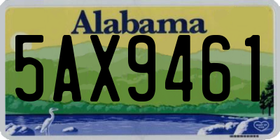AL license plate 5AX9461