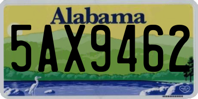 AL license plate 5AX9462