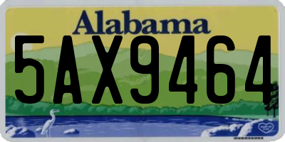 AL license plate 5AX9464
