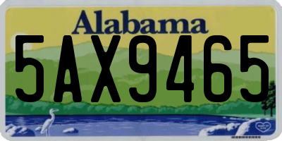 AL license plate 5AX9465
