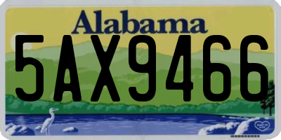 AL license plate 5AX9466