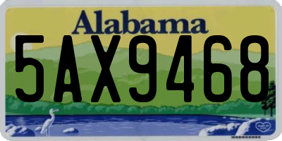 AL license plate 5AX9468
